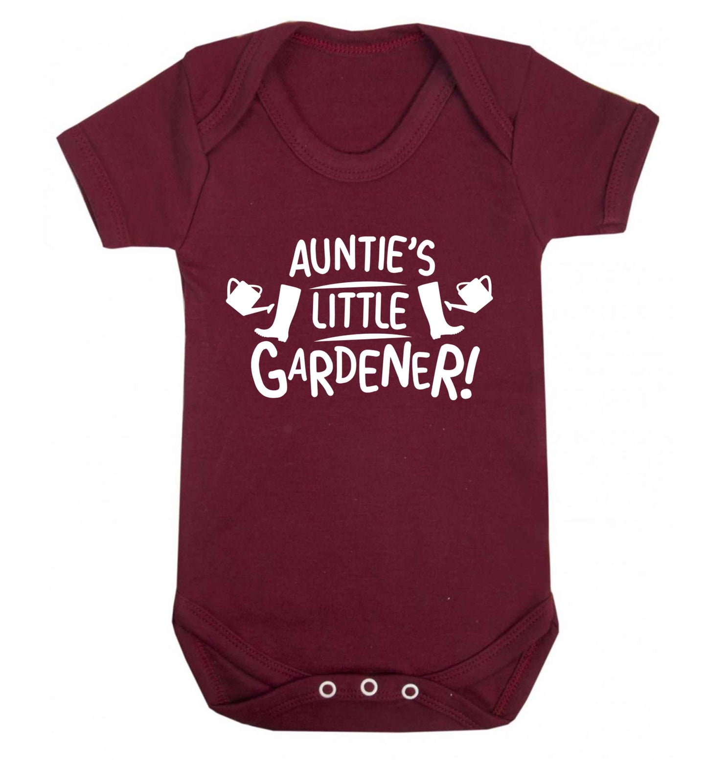 Auntie's little gardener Baby Vest maroon 18-24 months