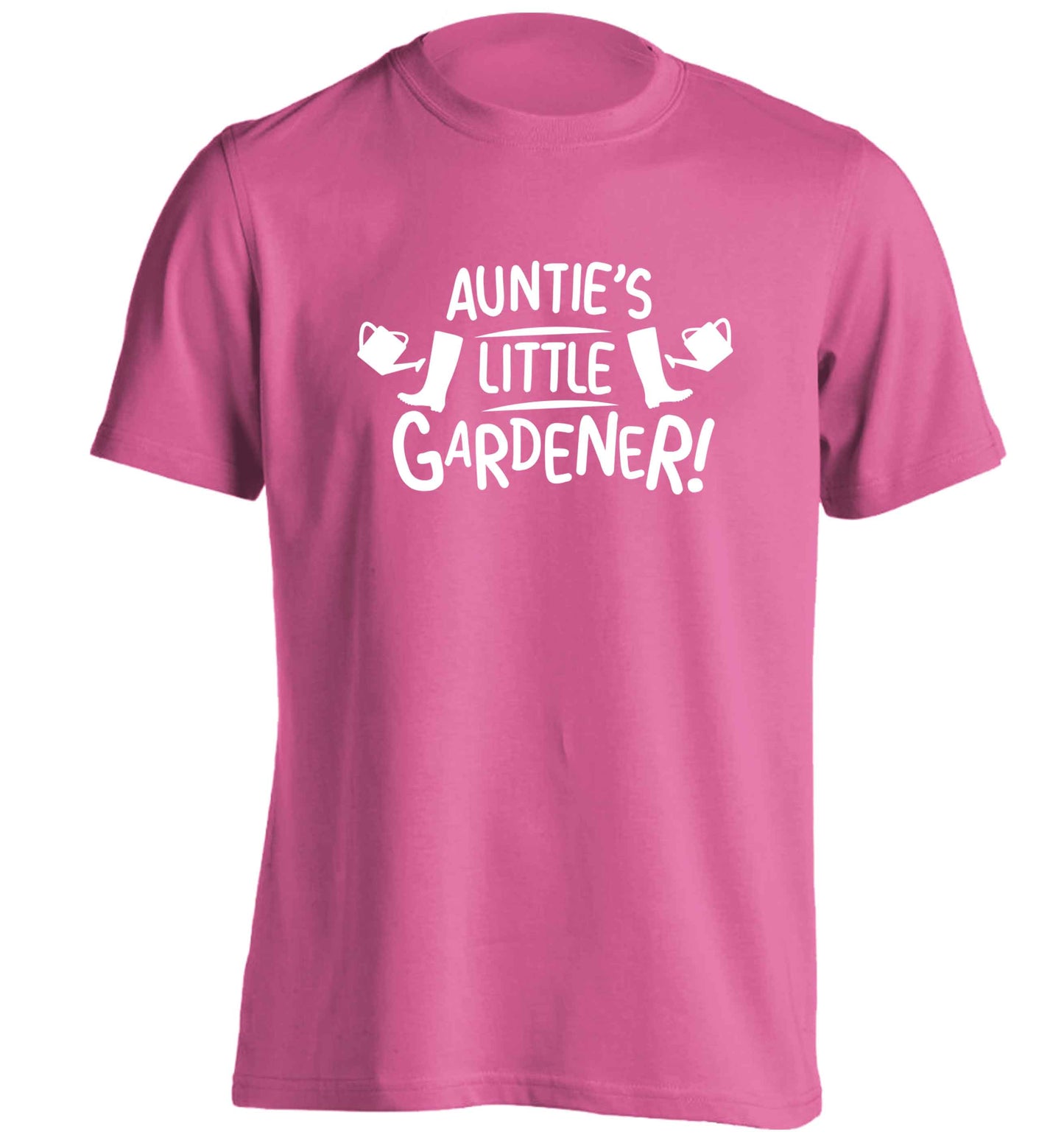 Auntie's little gardener adults unisex pink Tshirt 2XL