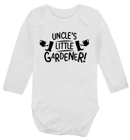 Uncle's little gardener Baby Vest long sleeved white 6-12 months