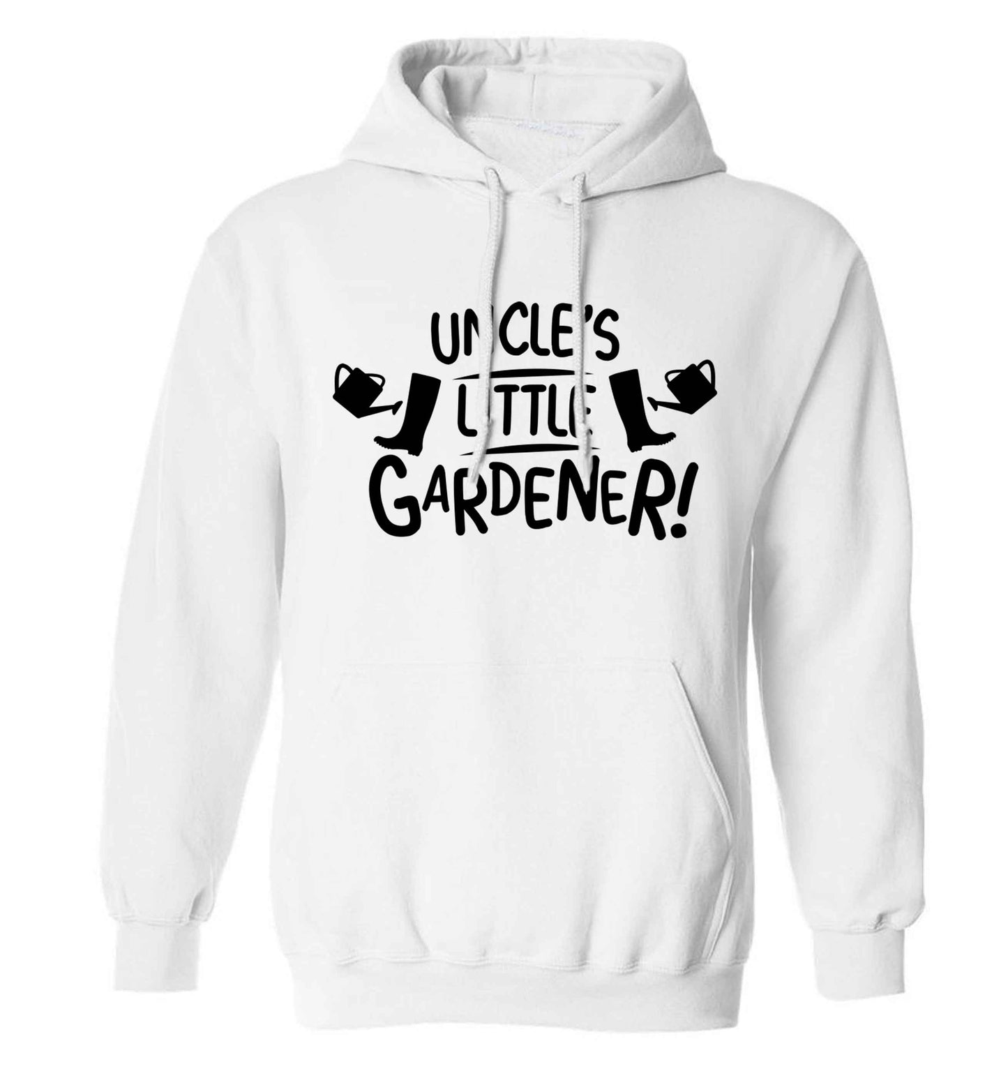 Uncle's little gardener adults unisex white hoodie 2XL