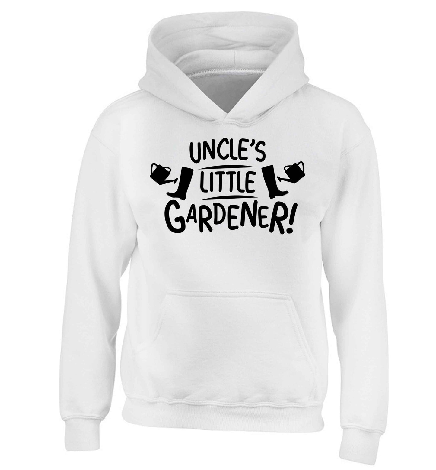 Uncle's little gardener children's white hoodie 12-13 Years