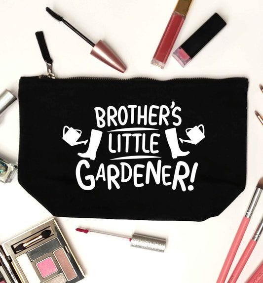 Brother's little gardener black makeup bag
