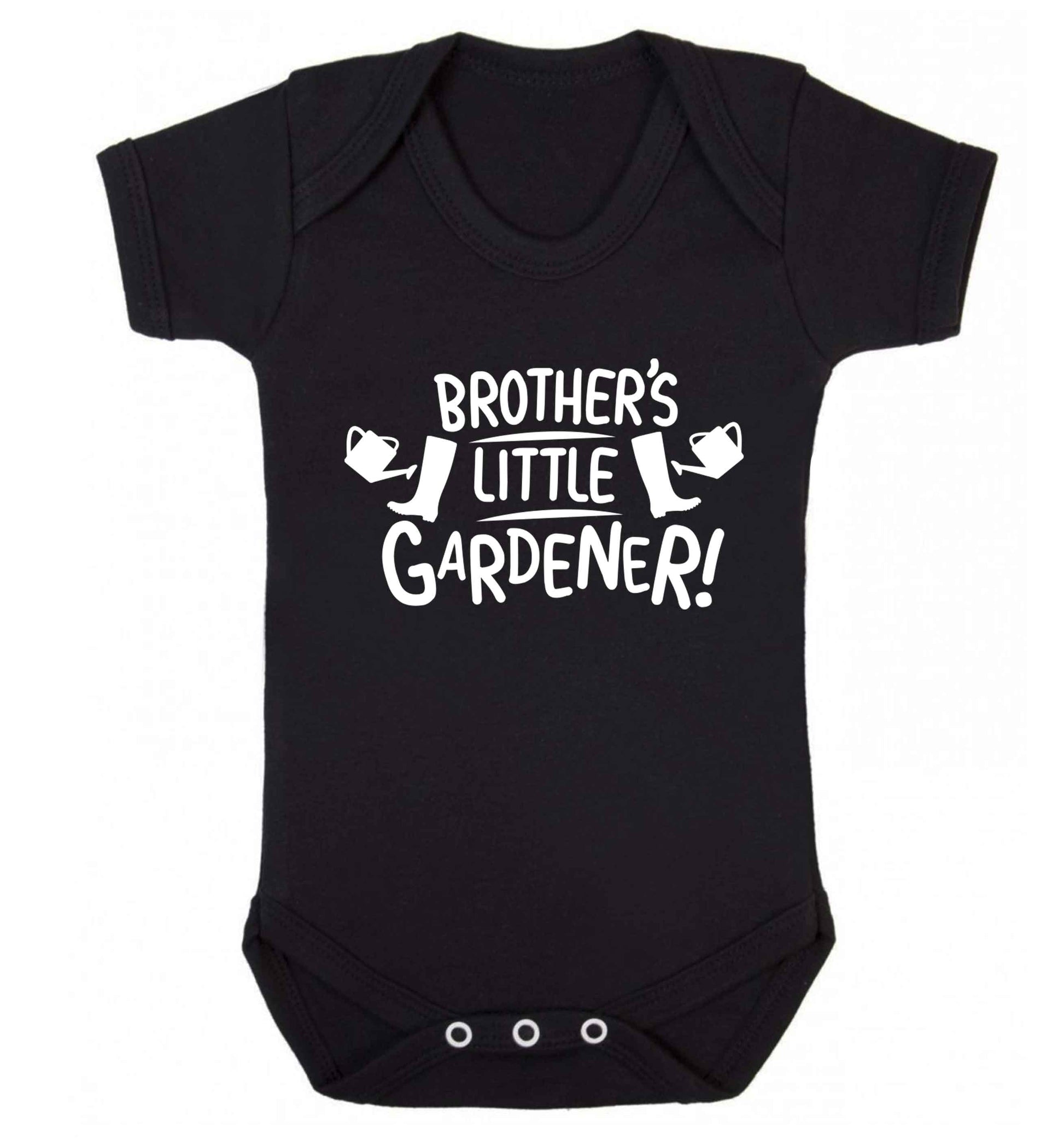Brother's little gardener Baby Vest black 18-24 months
