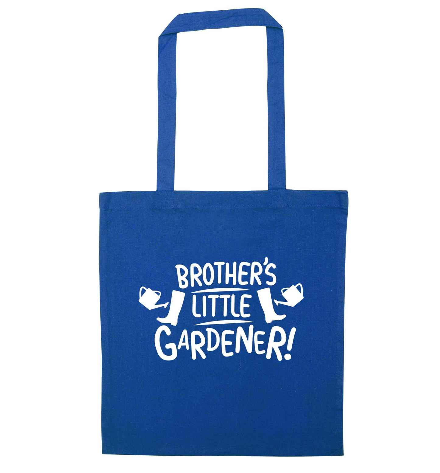 Brother's little gardener blue tote bag