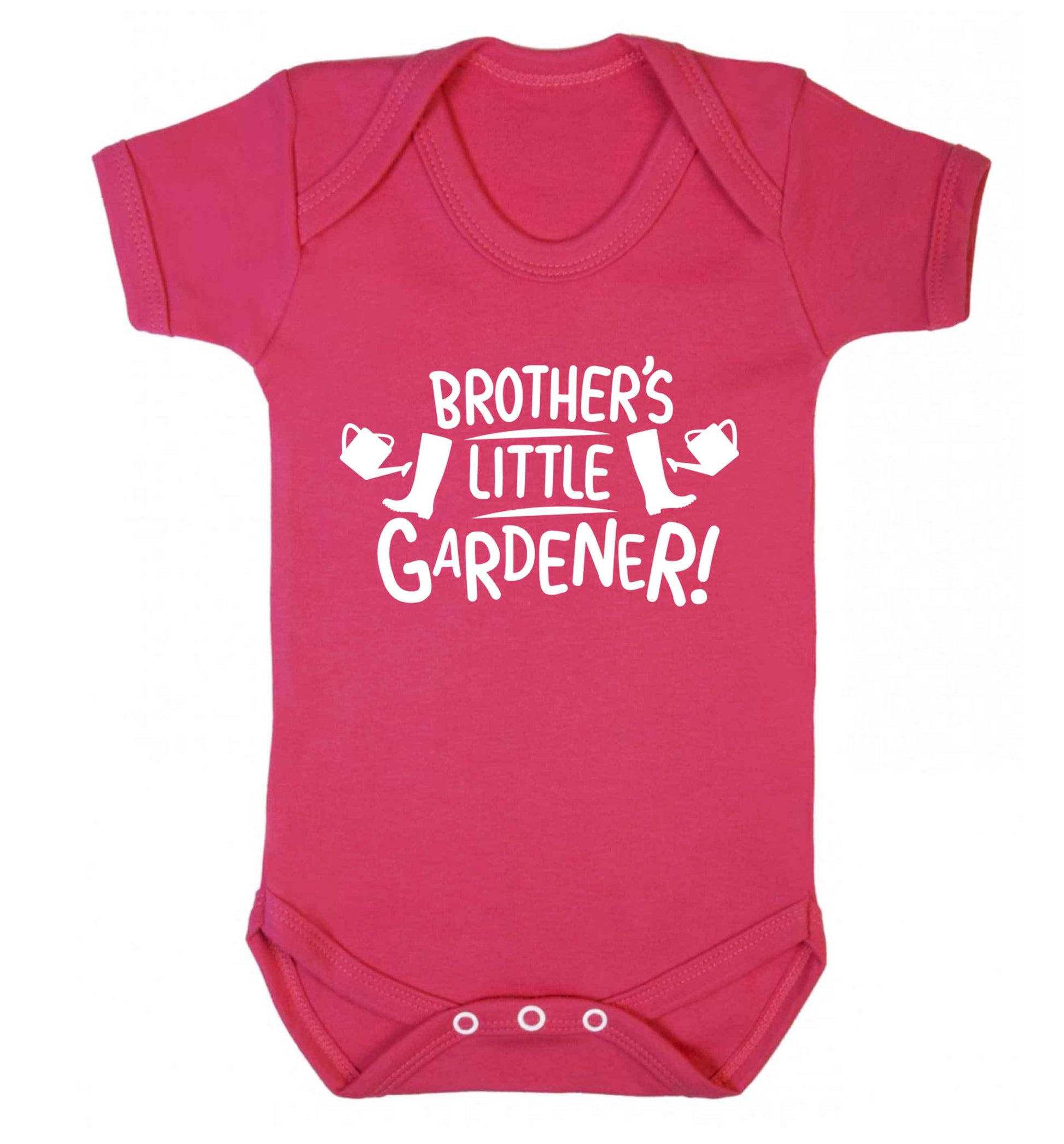 Brother's little gardener Baby Vest dark pink 18-24 months