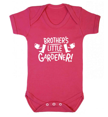 Brother's little gardener Baby Vest dark pink 18-24 months