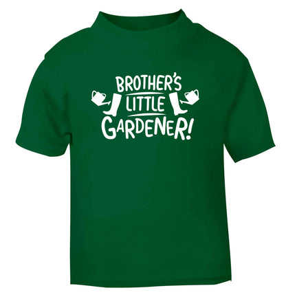 Brother's little gardener green Baby Toddler Tshirt 2 Years