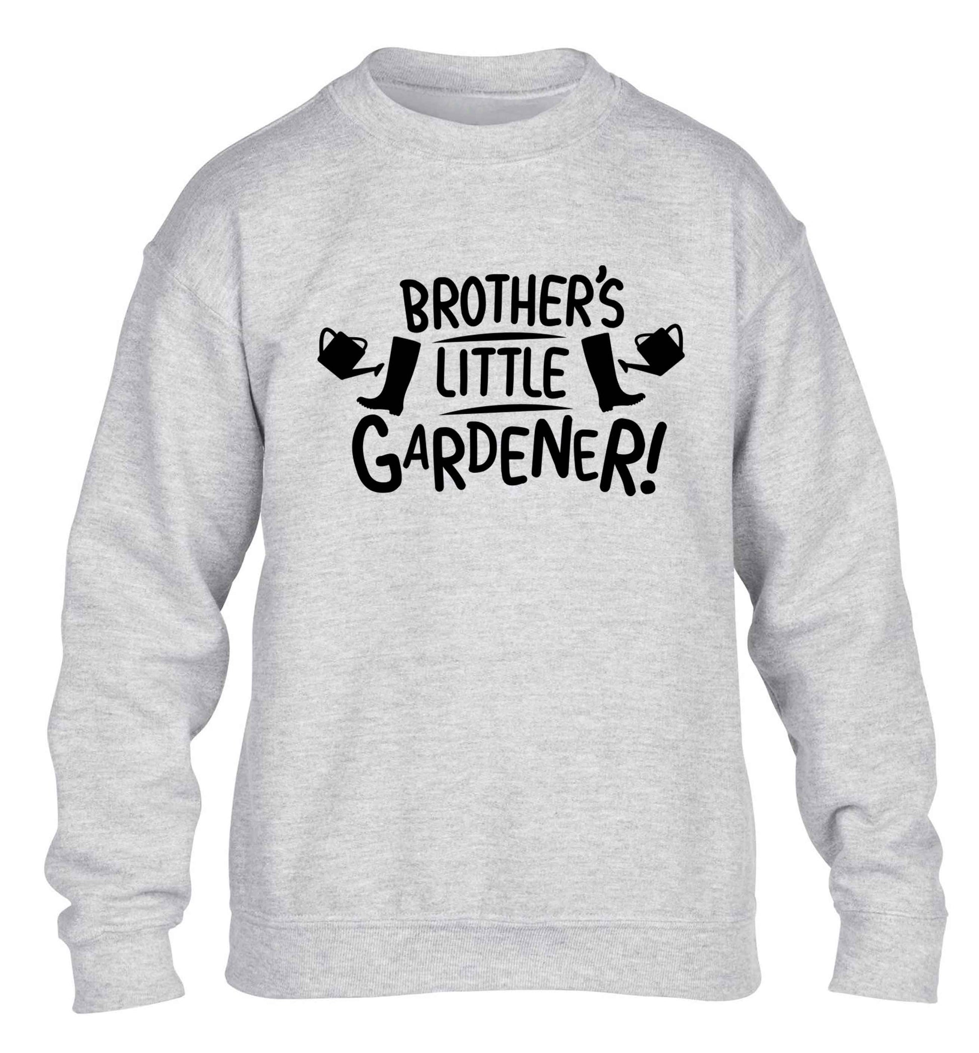 Brother's little gardener children's grey sweater 12-13 Years