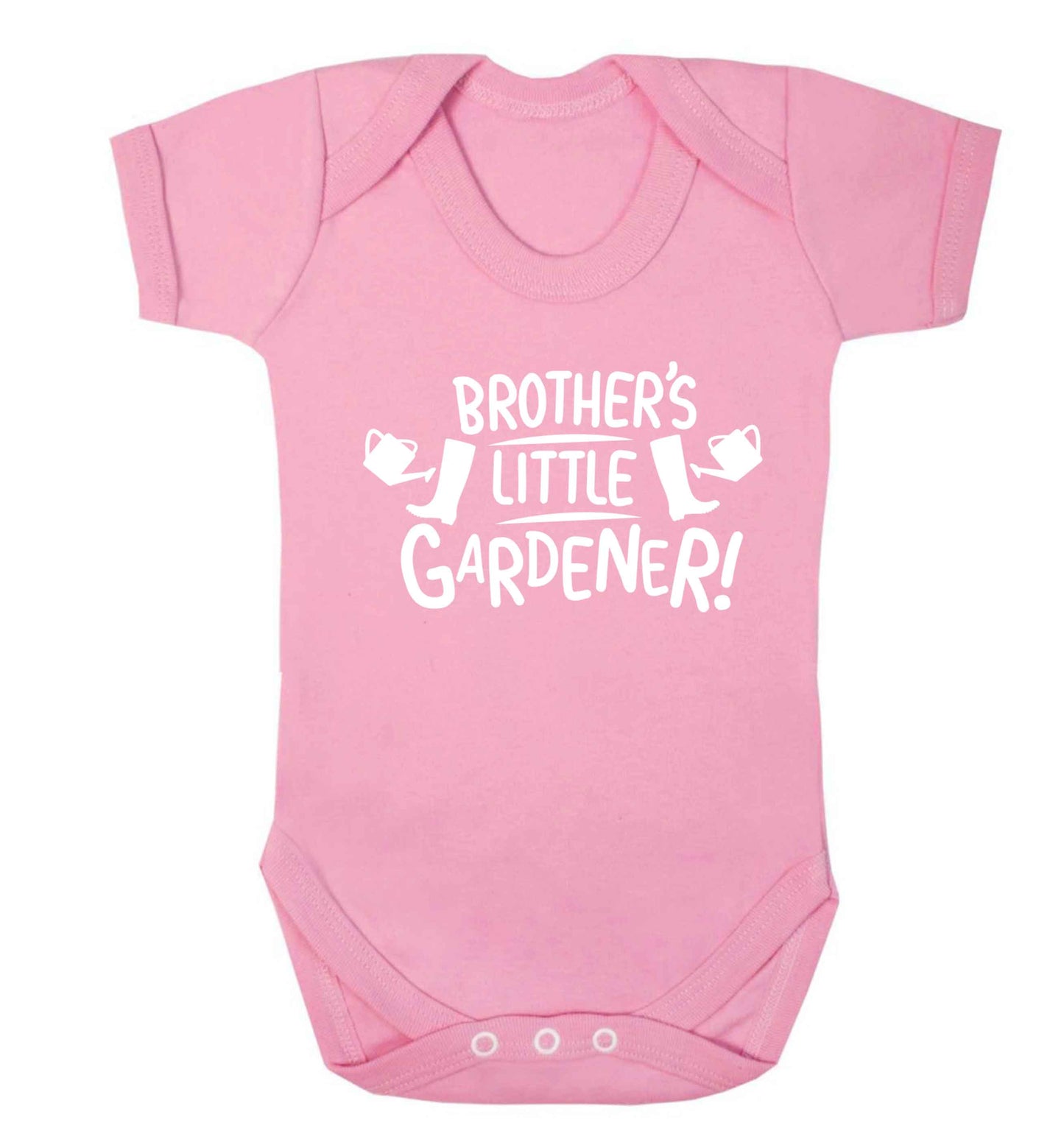 Brother's little gardener Baby Vest pale pink 18-24 months