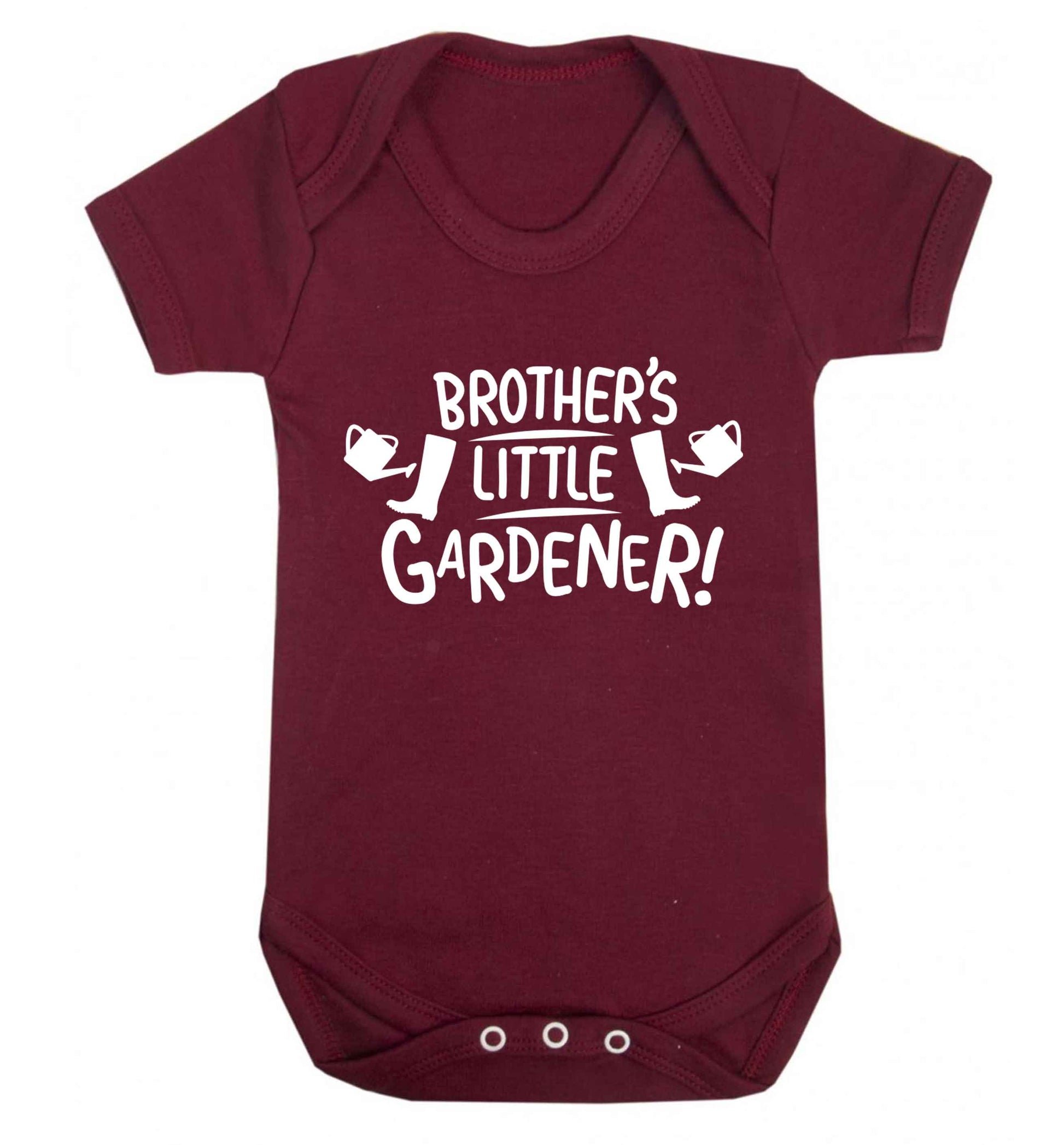 Brother's little gardener Baby Vest maroon 18-24 months
