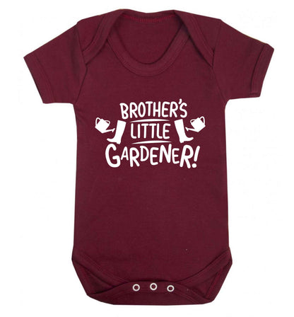 Brother's little gardener Baby Vest maroon 18-24 months
