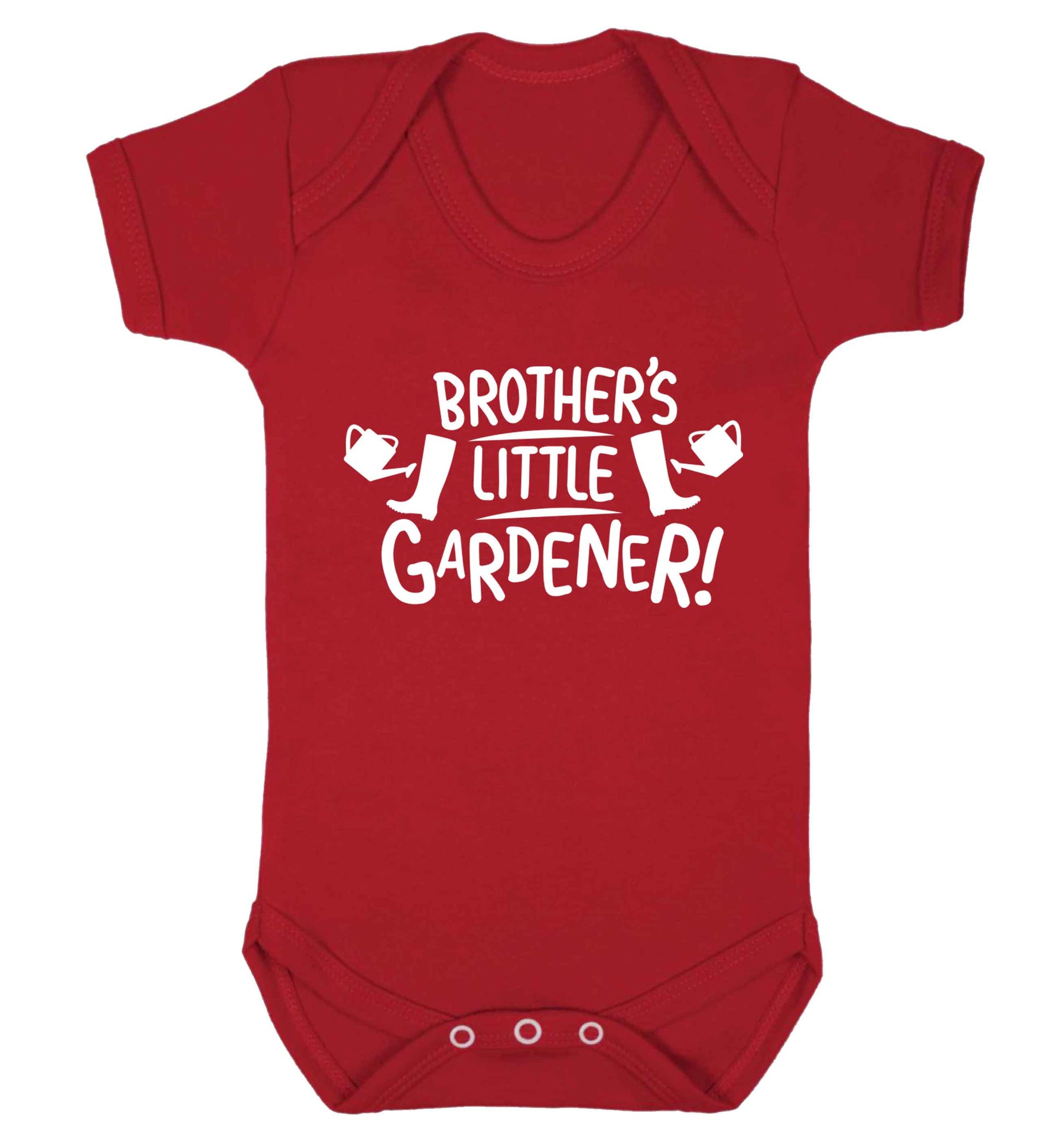Brother's little gardener Baby Vest red 18-24 months