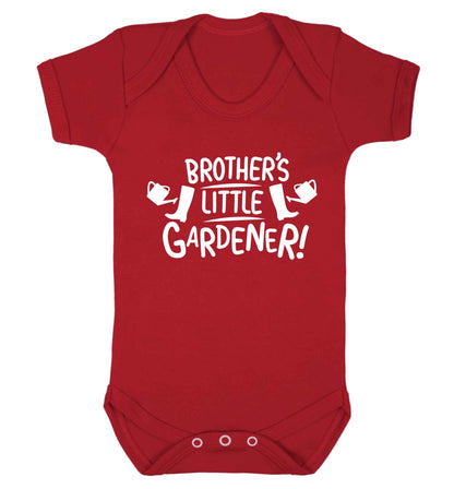 Brother's little gardener Baby Vest red 18-24 months