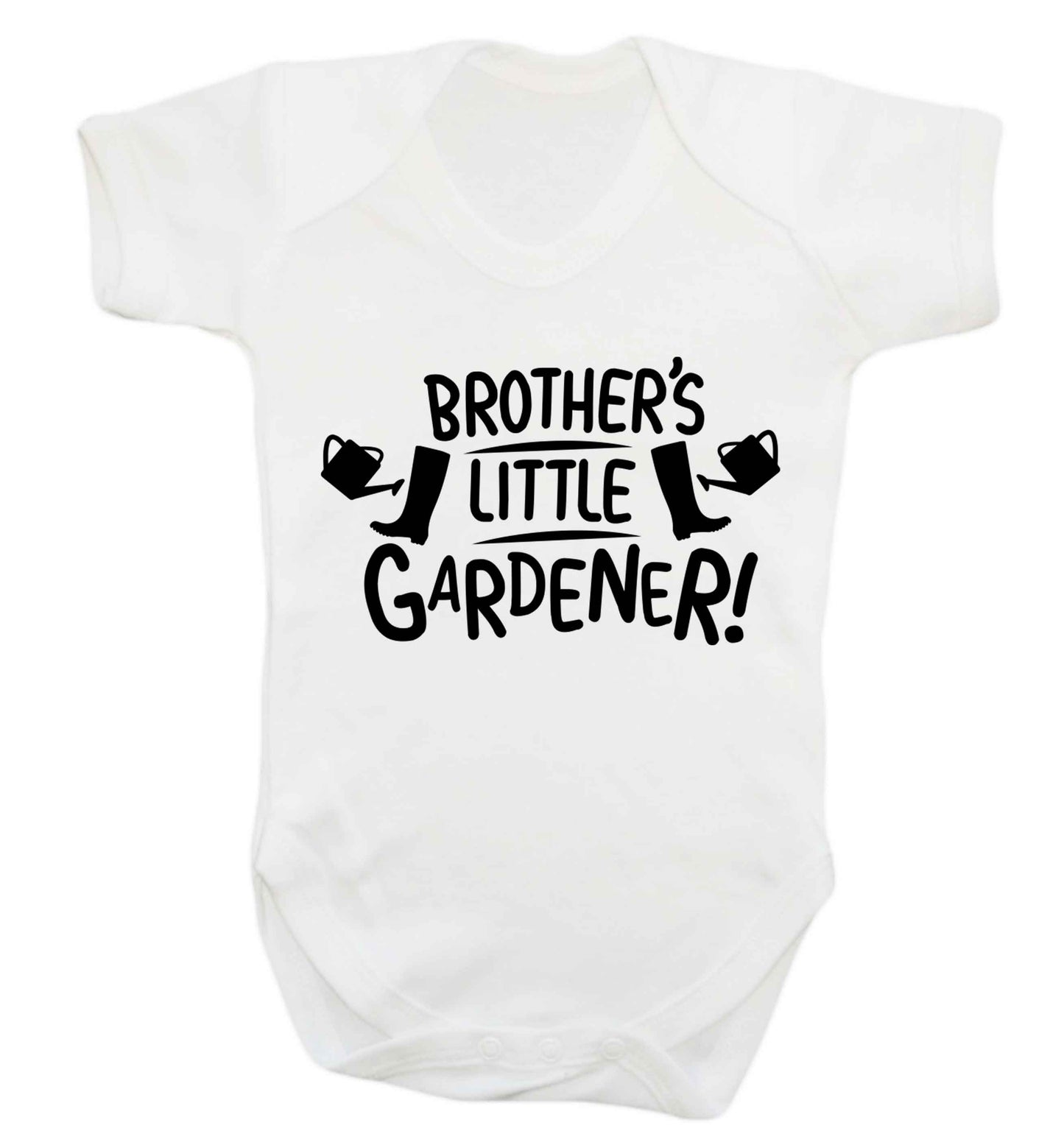 Brother's little gardener Baby Vest white 18-24 months