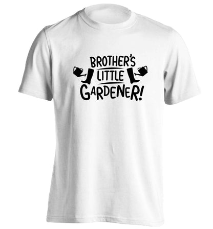 Brother's little gardener adults unisex white Tshirt 2XL