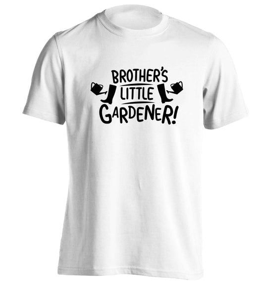 Brother's little gardener adults unisex white Tshirt 2XL