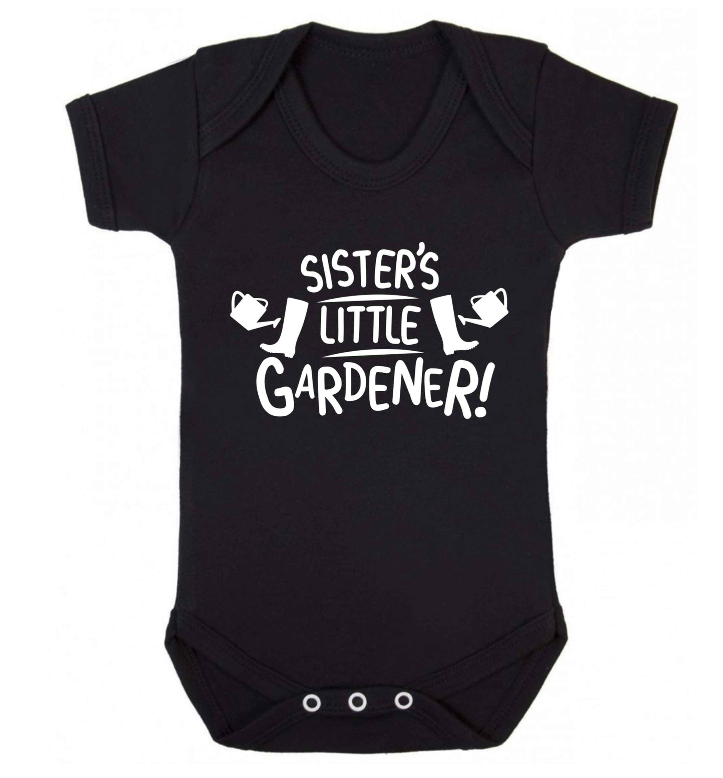 Sister's little gardener Baby Vest black 18-24 months
