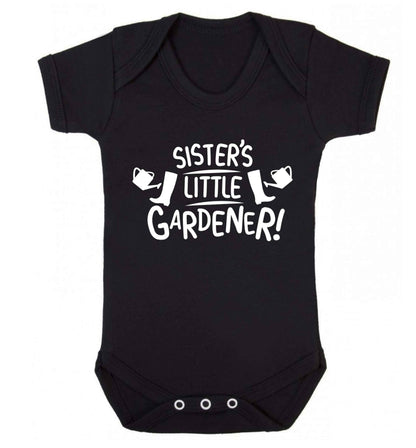 Sister's little gardener Baby Vest black 18-24 months