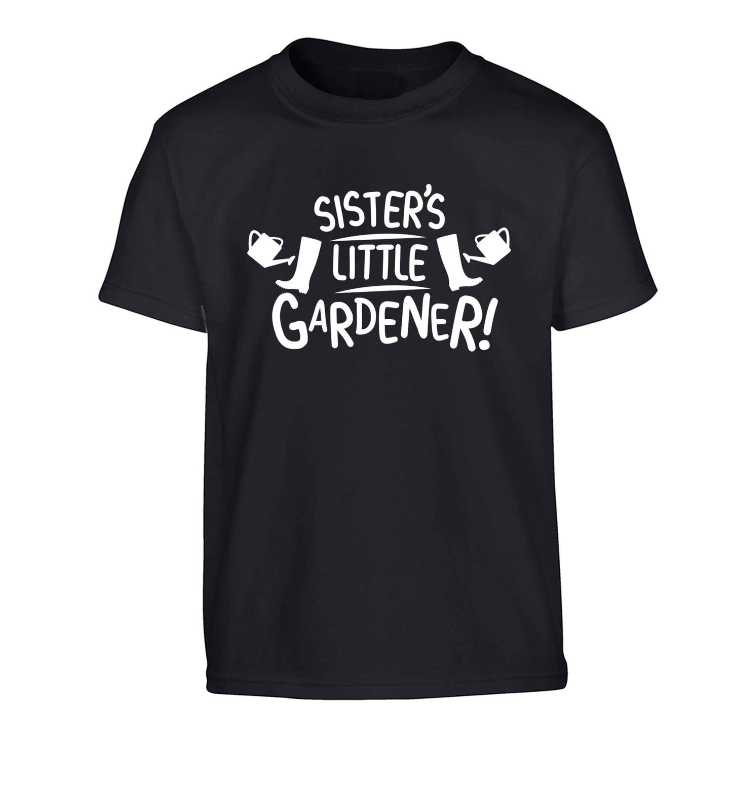 Sister's little gardener Children's black Tshirt 12-13 Years