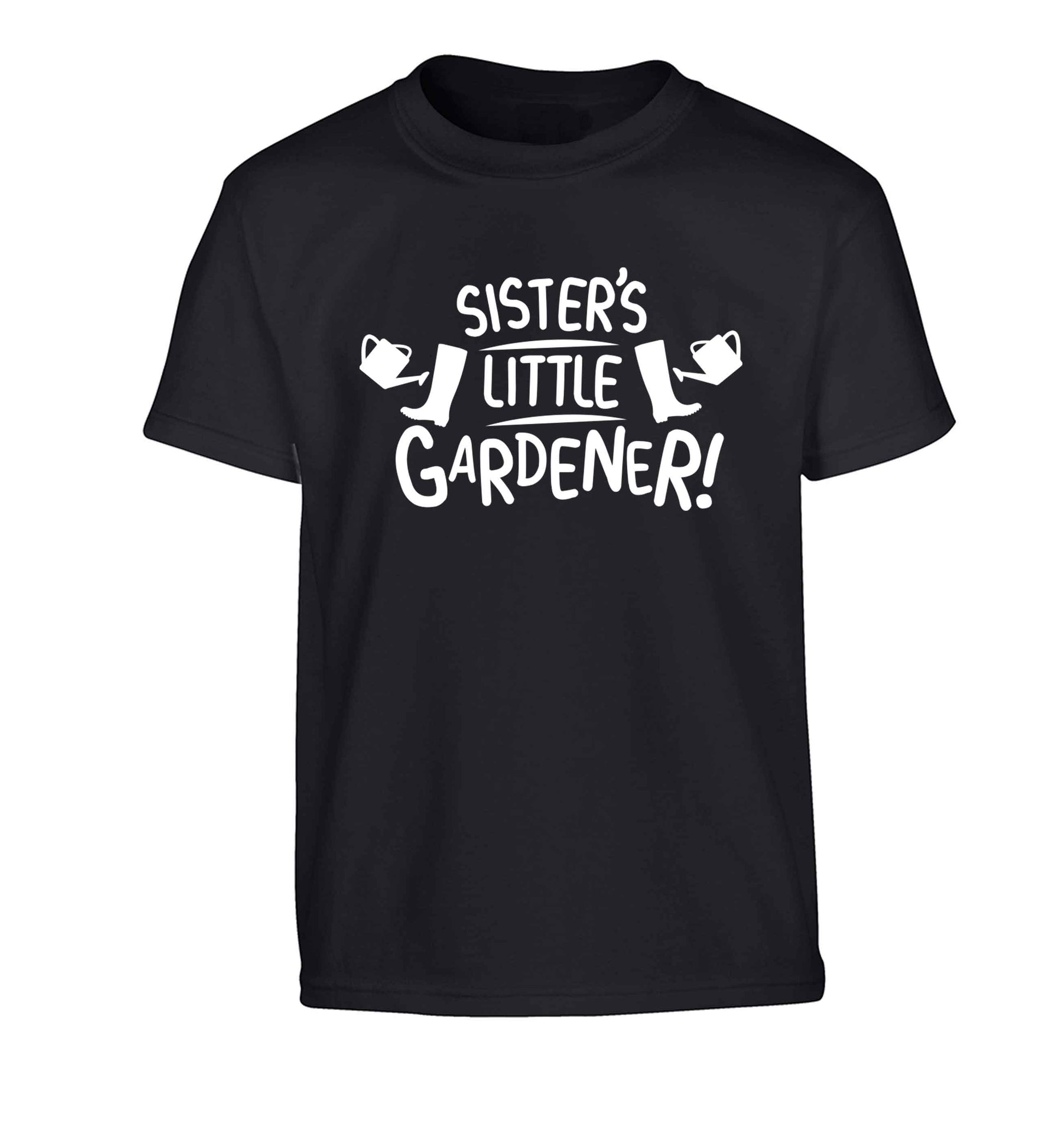 Sister's little gardener Children's black Tshirt 12-13 Years