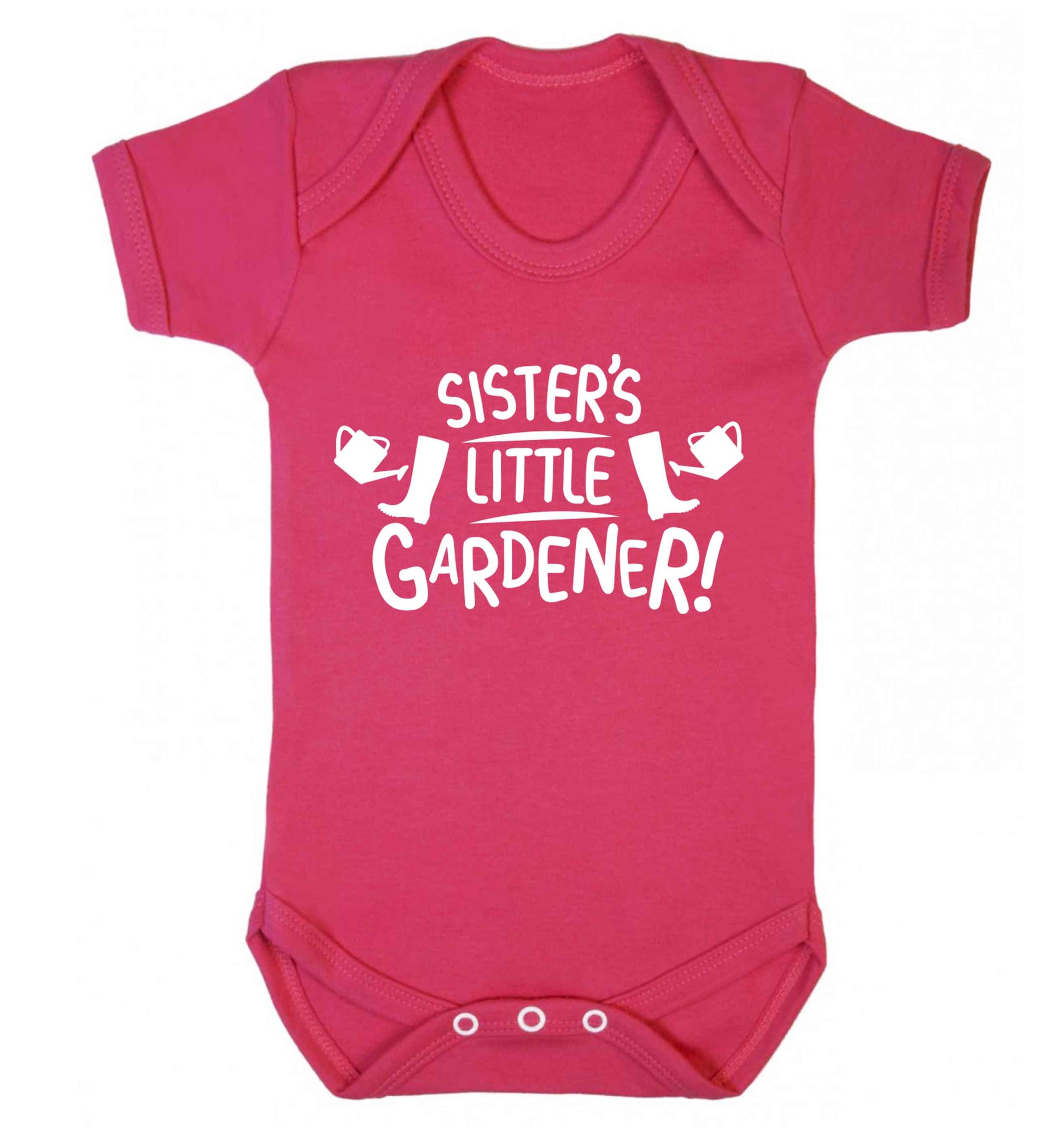Sister's little gardener Baby Vest dark pink 18-24 months