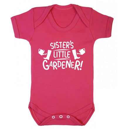 Sister's little gardener Baby Vest dark pink 18-24 months