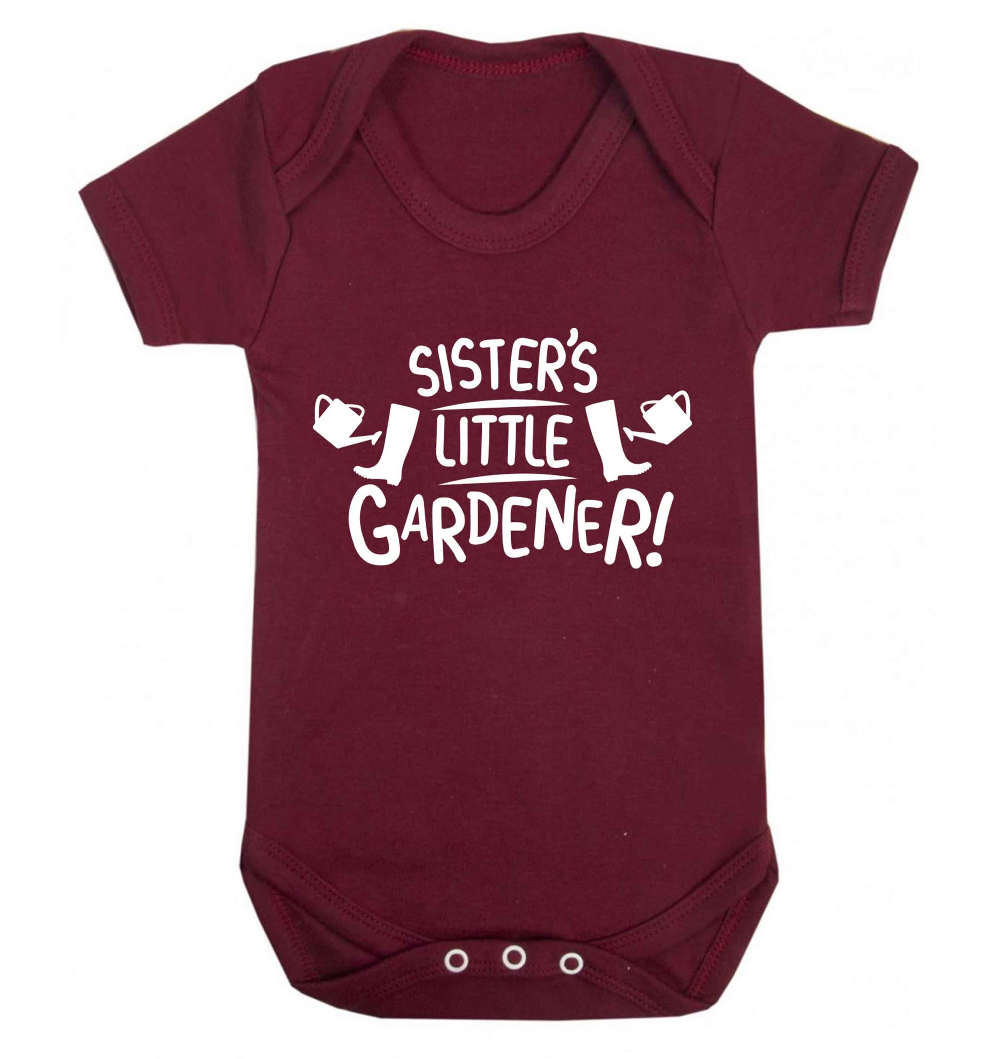 Sister's little gardener Baby Vest maroon 18-24 months