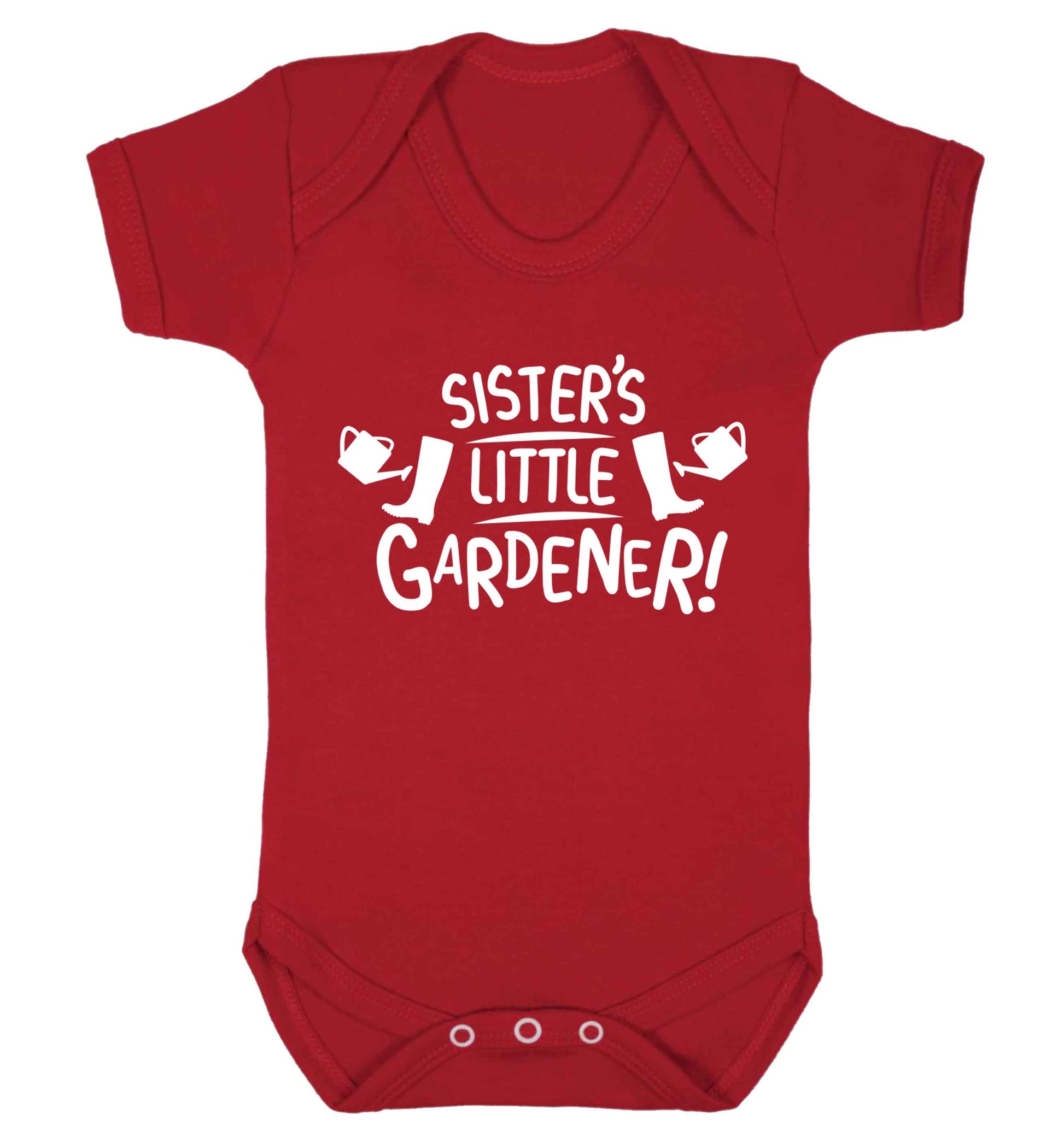 Sister's little gardener Baby Vest red 18-24 months