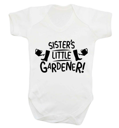 Sister's little gardener Baby Vest white 18-24 months