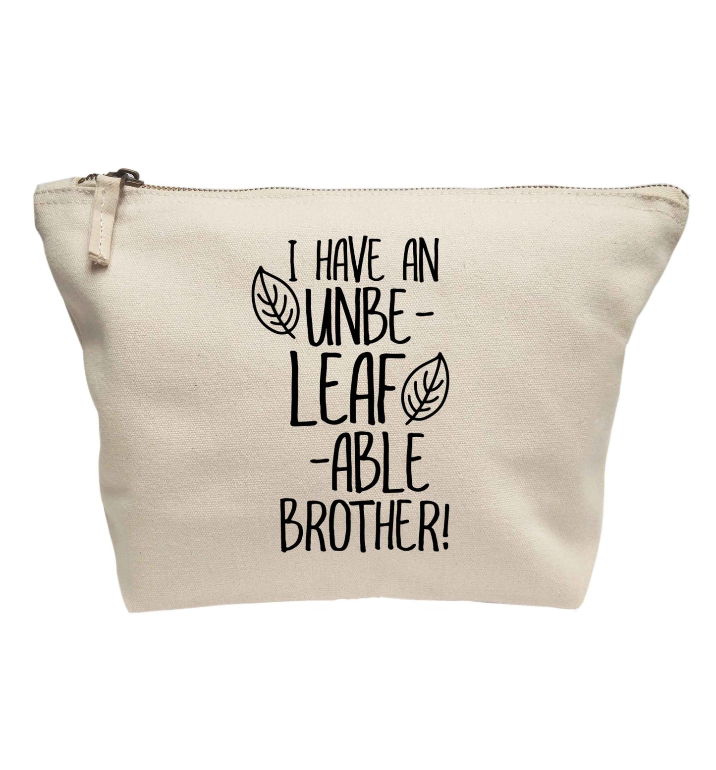 I have an unbe-leaf-able brother | makeup / wash bag
