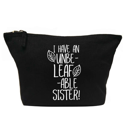 I have an unbe-leaf-able sister | makeup / wash bag