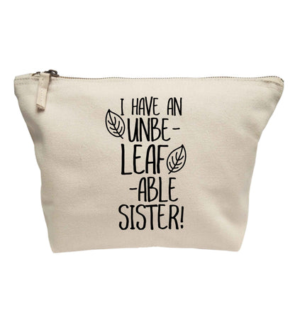 I have an unbe-leaf-able sister | makeup / wash bag