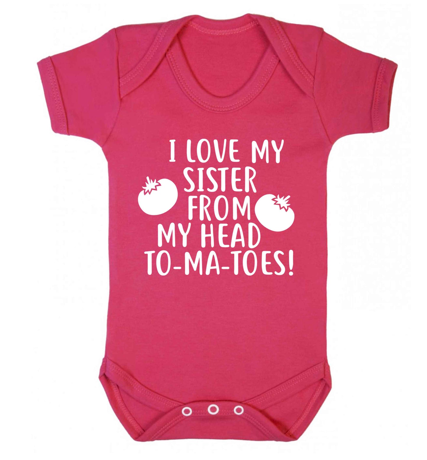 I love my sister from my head to-ma-toes Baby Vest dark pink 18-24 months