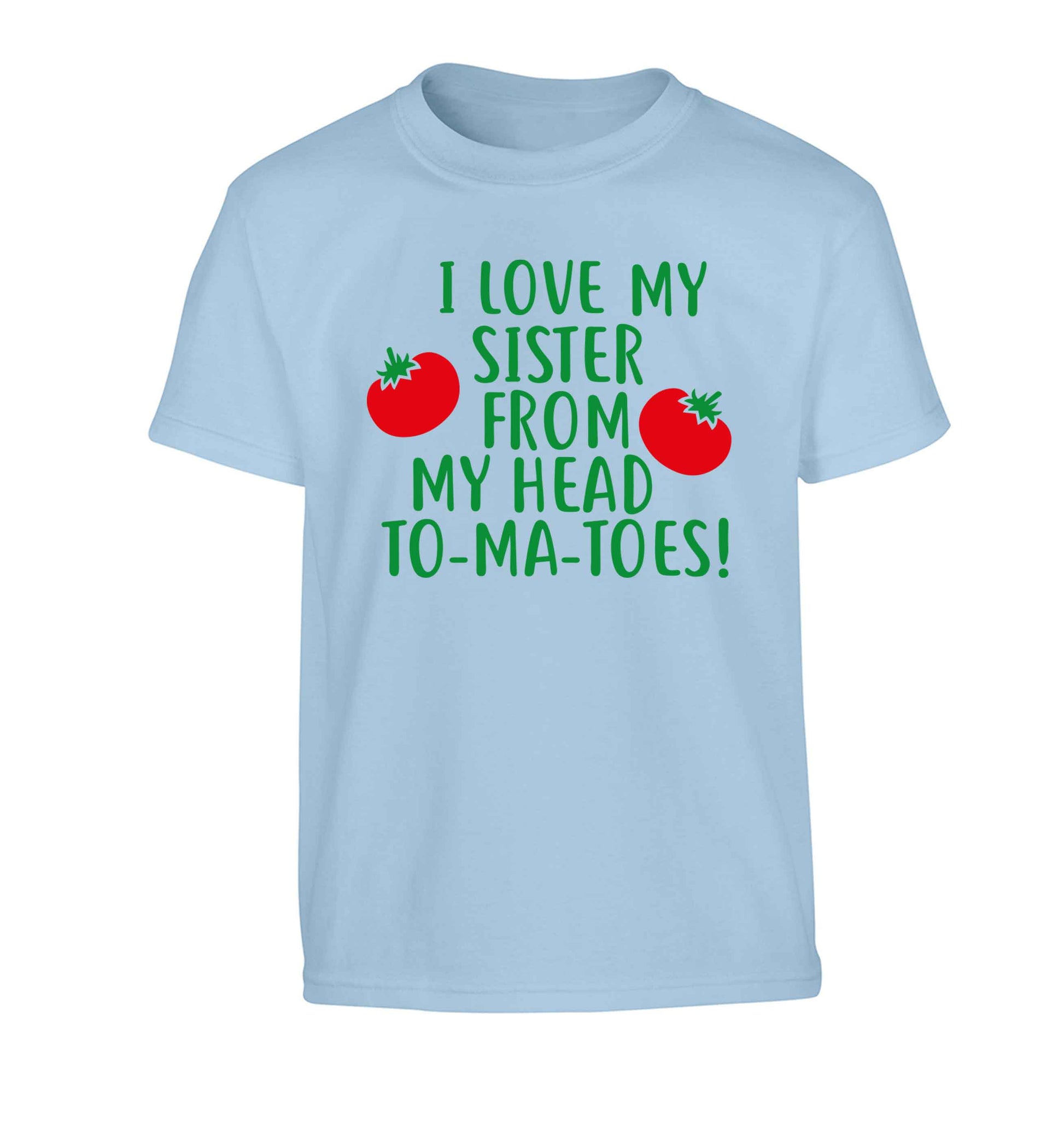 I love my sister from my head to-ma-toes Children's light blue Tshirt 12-13 Years