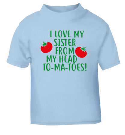 I love my sister from my head to-ma-toes light blue Baby Toddler Tshirt 2 Years