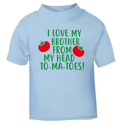 I love my brother from my head to-ma-toes light blue Baby Toddler Tshirt 2 Years