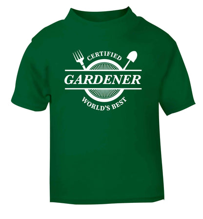 Certified gardener worlds best green Baby Toddler Tshirt 2 Years