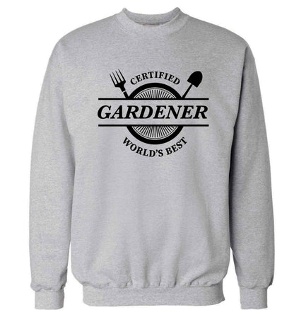 Certified gardener worlds best Adult's unisex grey Sweater 2XL