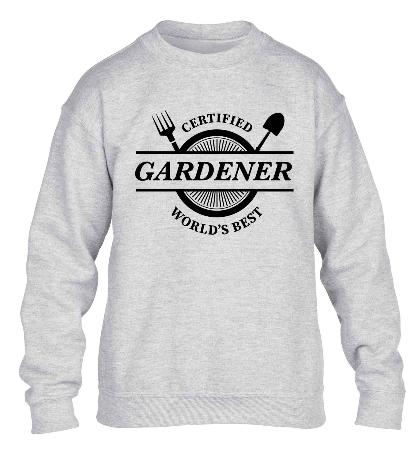 Certified gardener worlds best children's grey sweater 12-13 Years