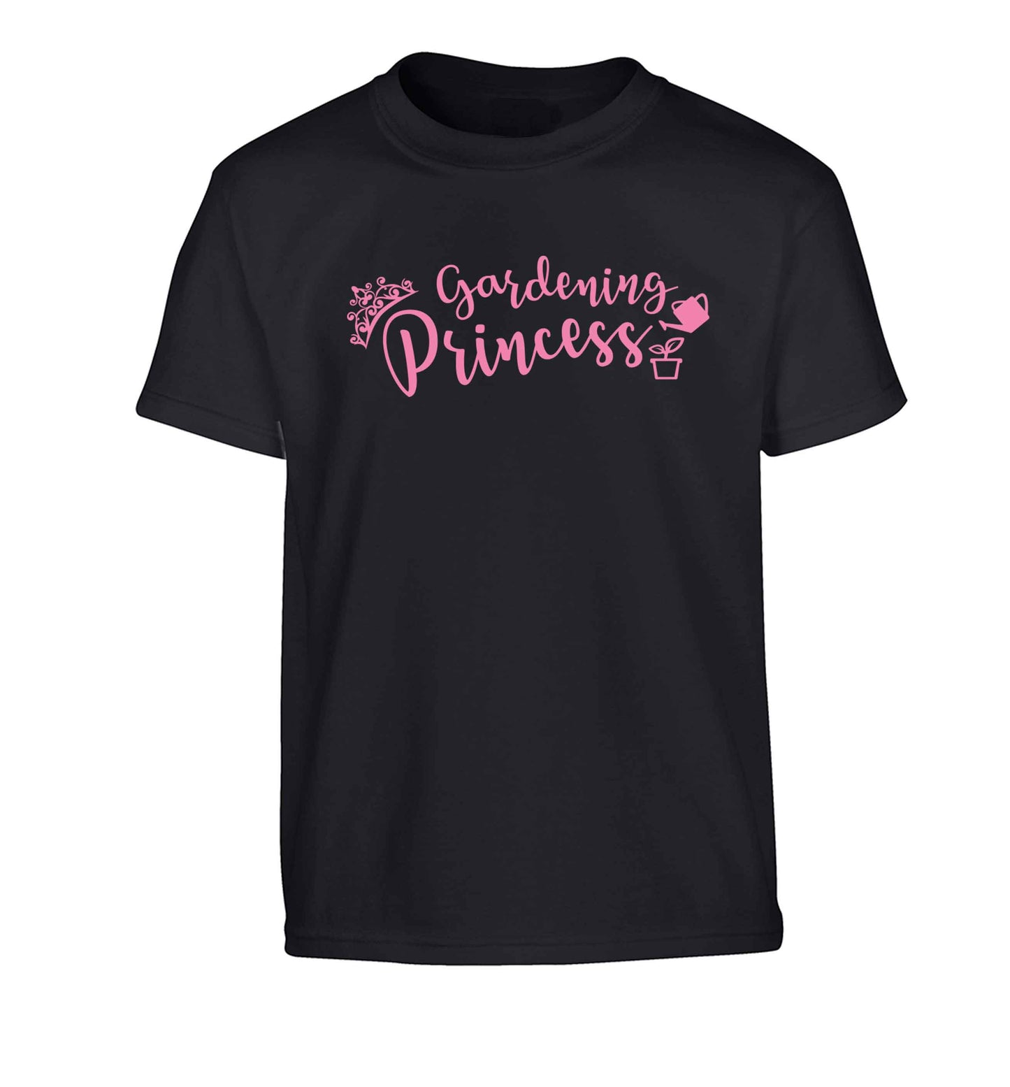 Gardening princess Children's black Tshirt 12-13 Years