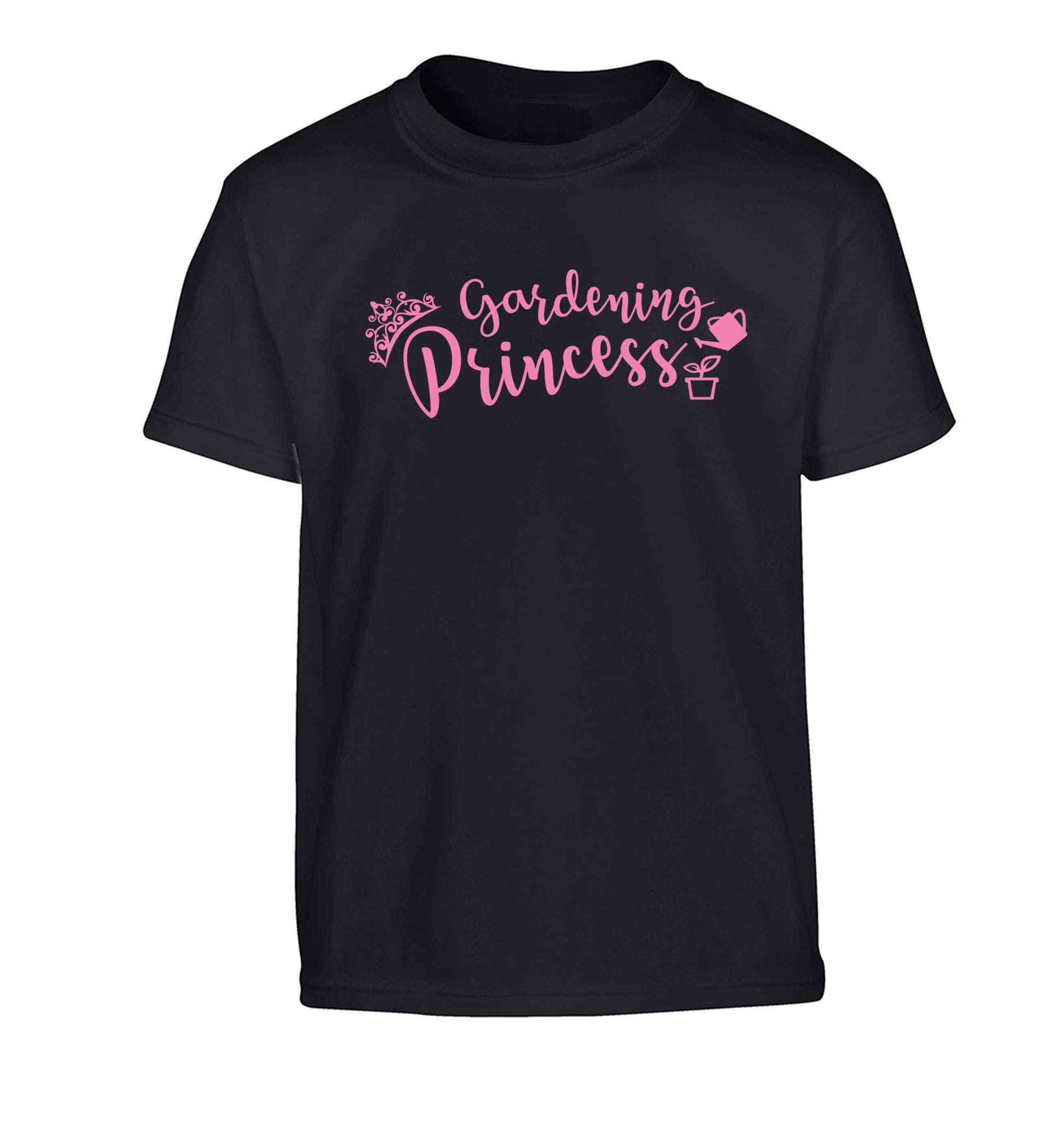 Gardening princess Children's black Tshirt 12-13 Years