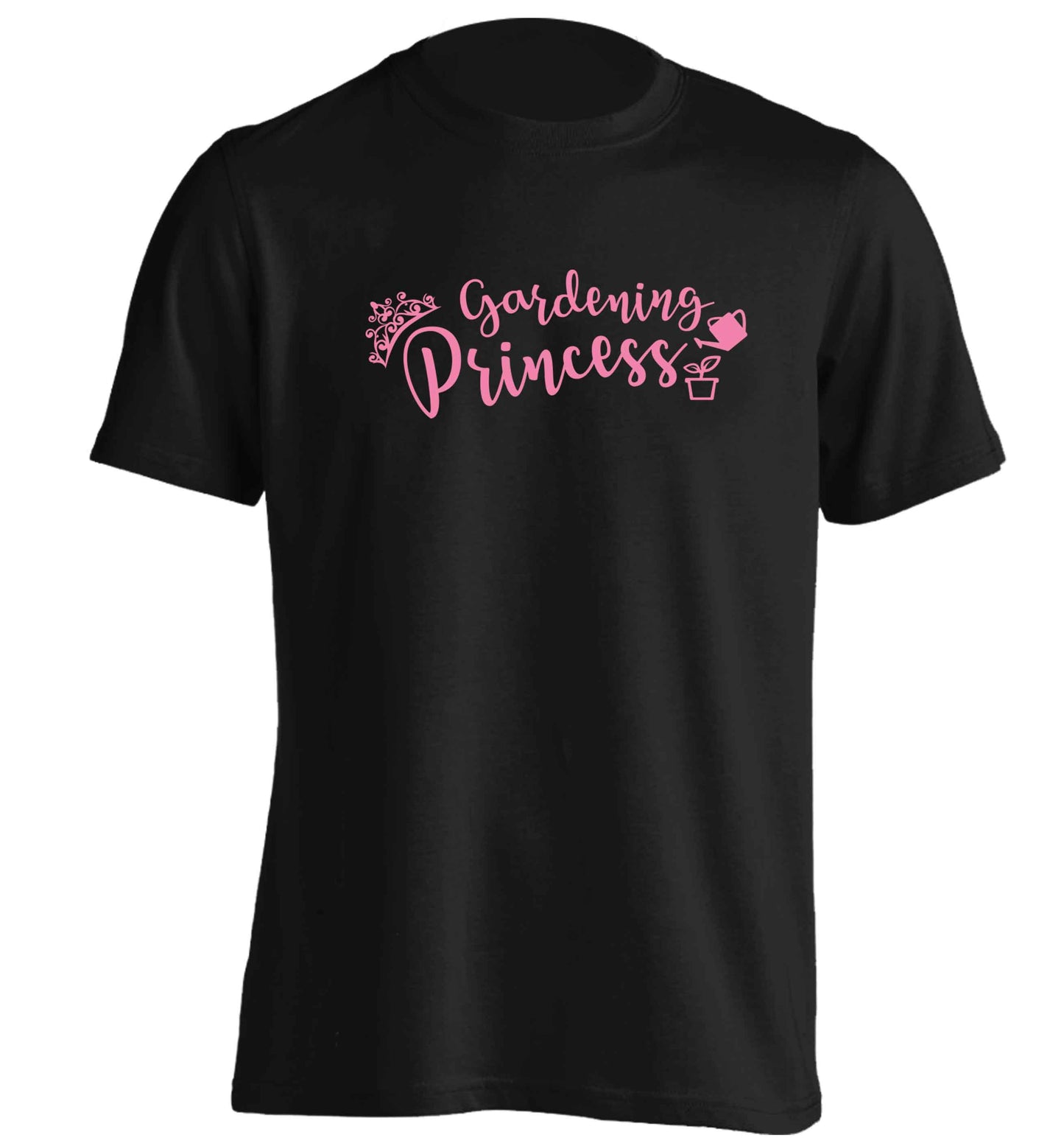 Gardening princess adults unisex black Tshirt 2XL