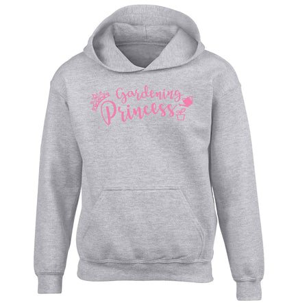 Gardening princess children's grey hoodie 12-13 Years