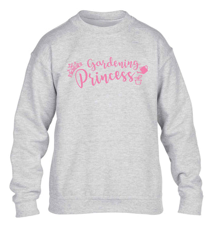 Gardening princess children's grey sweater 12-13 Years