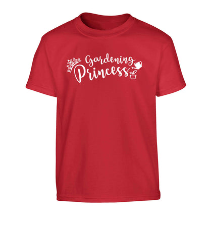 Gardening princess Children's red Tshirt 12-13 Years