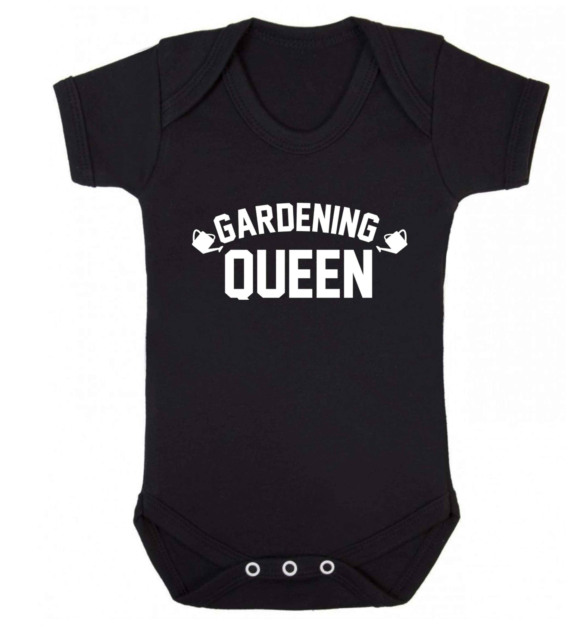 Gardening queen Baby Vest black 18-24 months