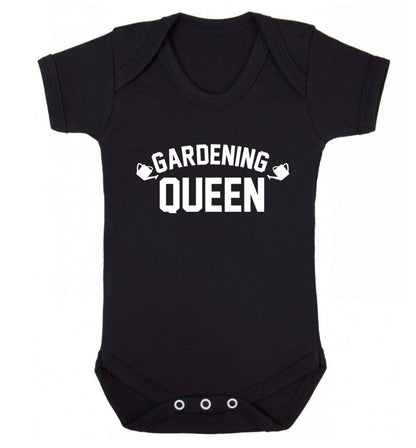 Gardening queen Baby Vest black 18-24 months