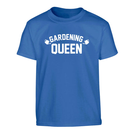 Gardening queen Children's blue Tshirt 12-13 Years