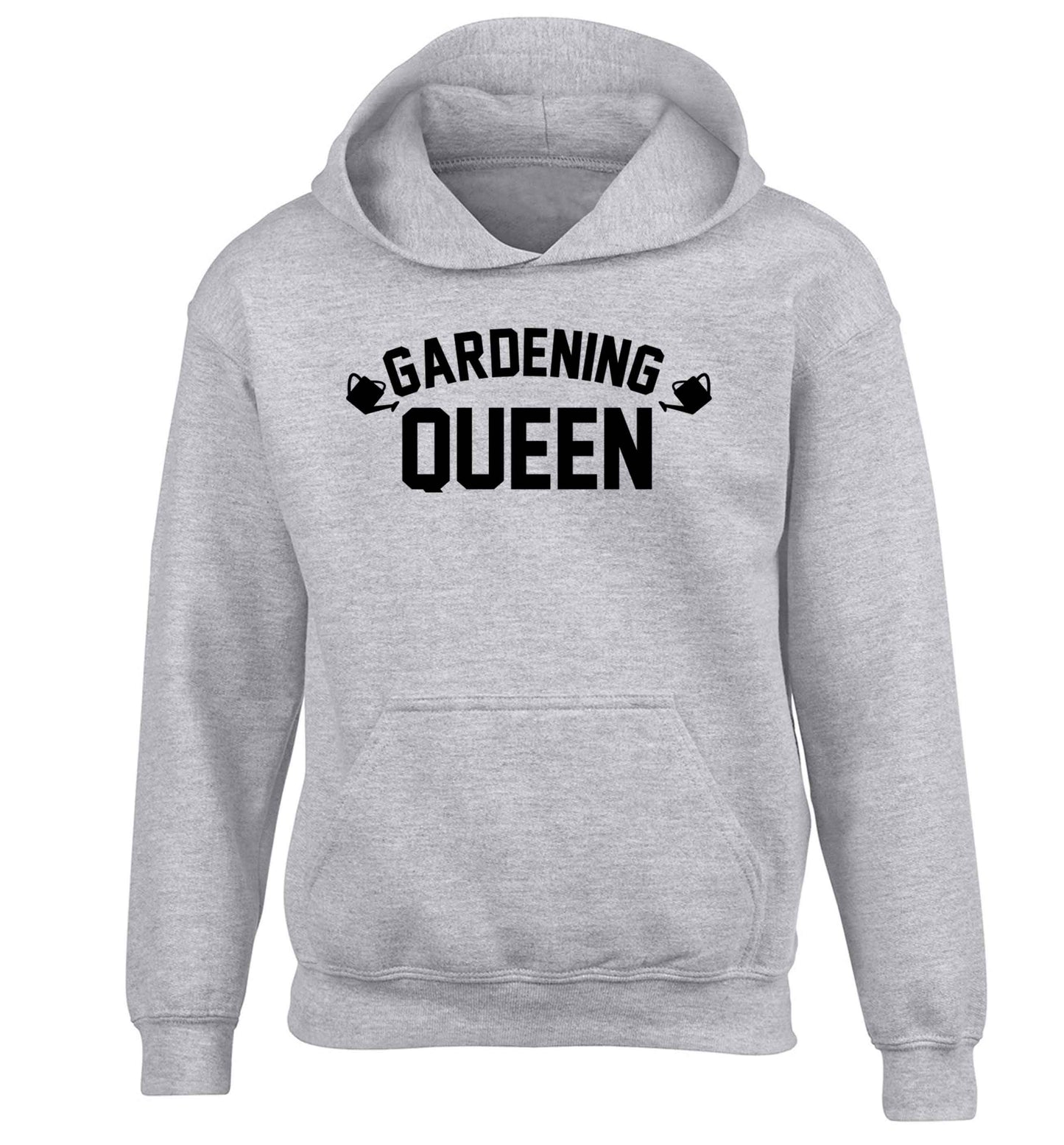 Gardening queen children's grey hoodie 12-13 Years