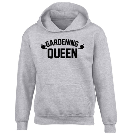 Gardening queen children's grey hoodie 12-13 Years